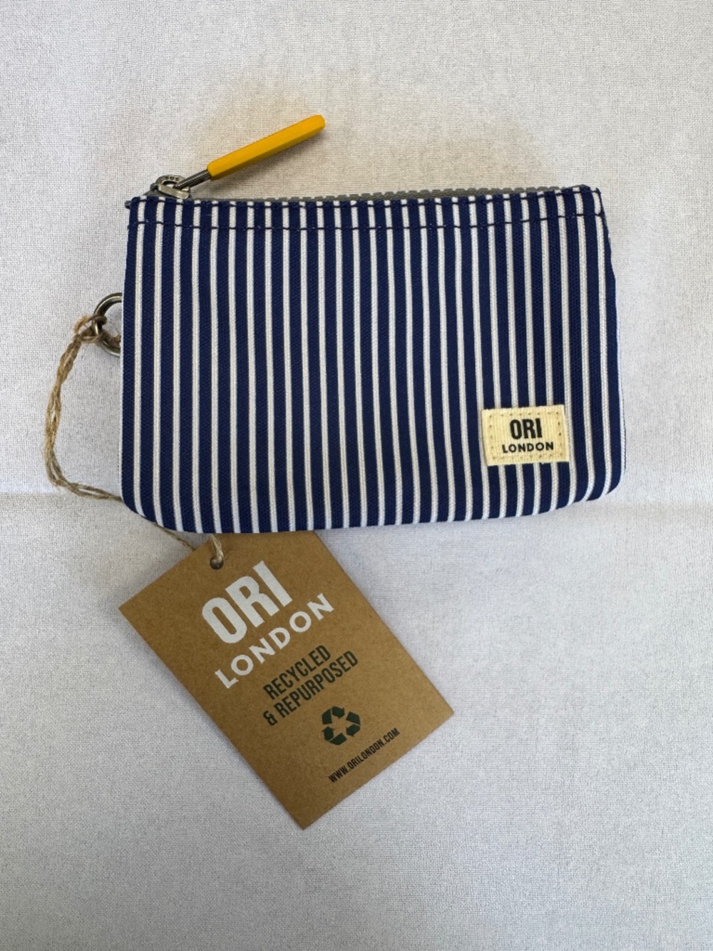 Ori London Blue White Stripe Carnaby Small Wallet